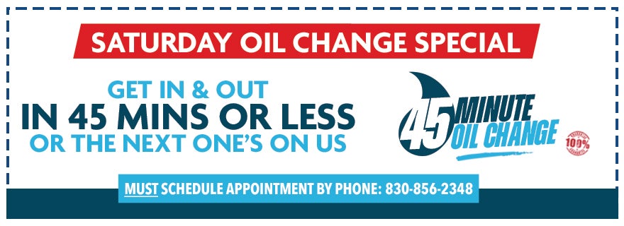 Saturday Oil Change Special